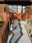 deck and concrete stairs